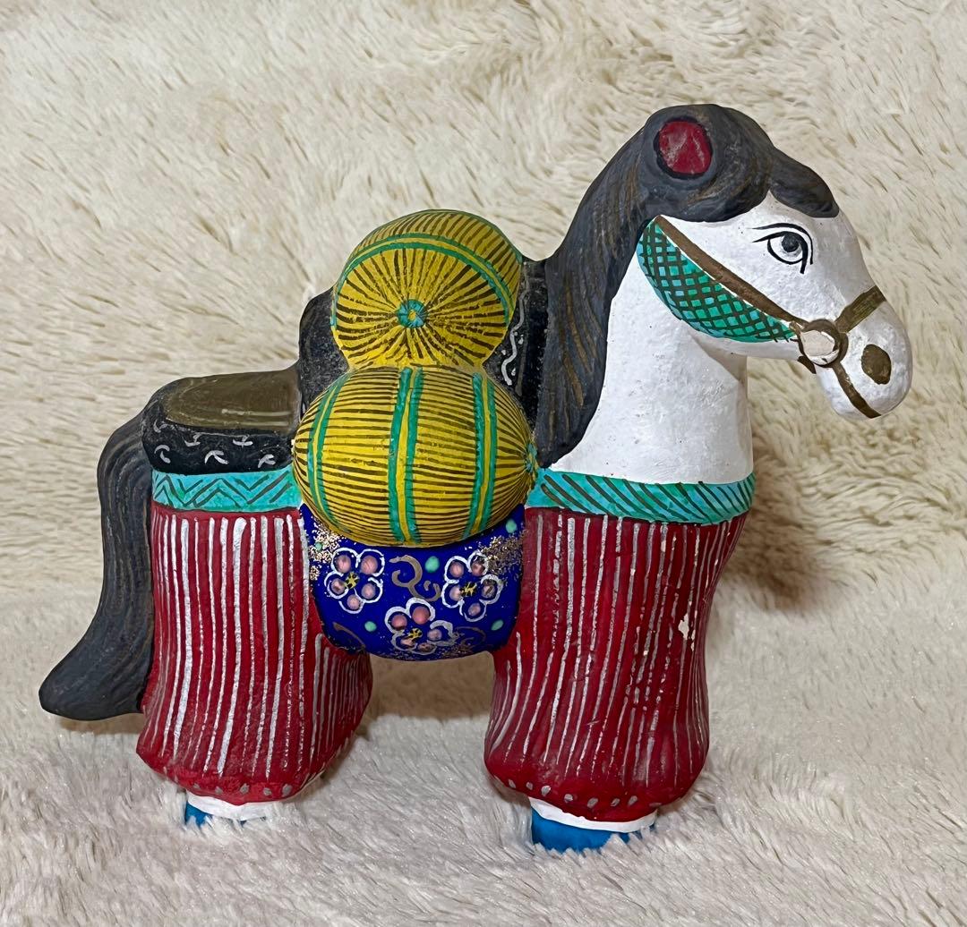 俵馬　干支馬　縁起物　 民芸　馬人形　土人形　名古屋土人形　野田末吉？