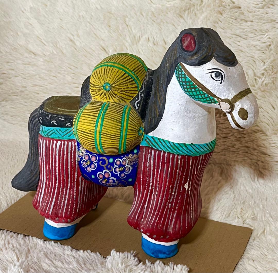 俵馬　干支馬　縁起物　 民芸　馬人形　土人形　名古屋土人形　野田末吉？