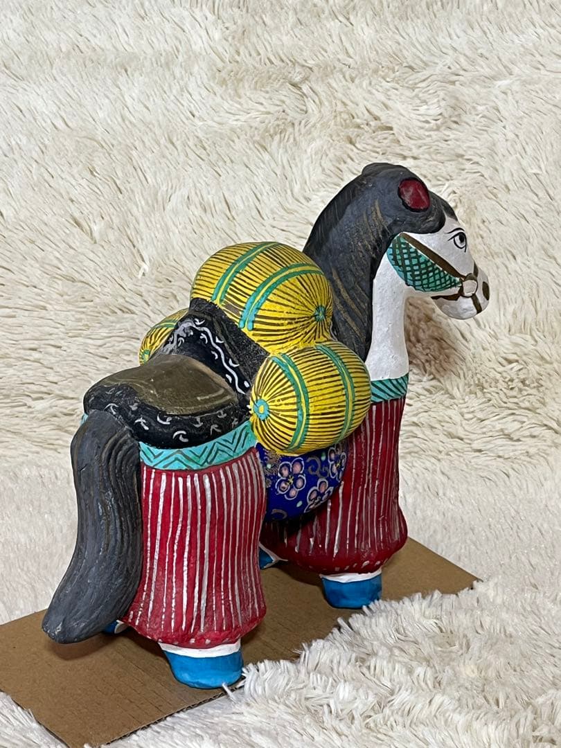 俵馬　干支馬　縁起物　 民芸　馬人形　土人形　名古屋土人形　野田末吉？