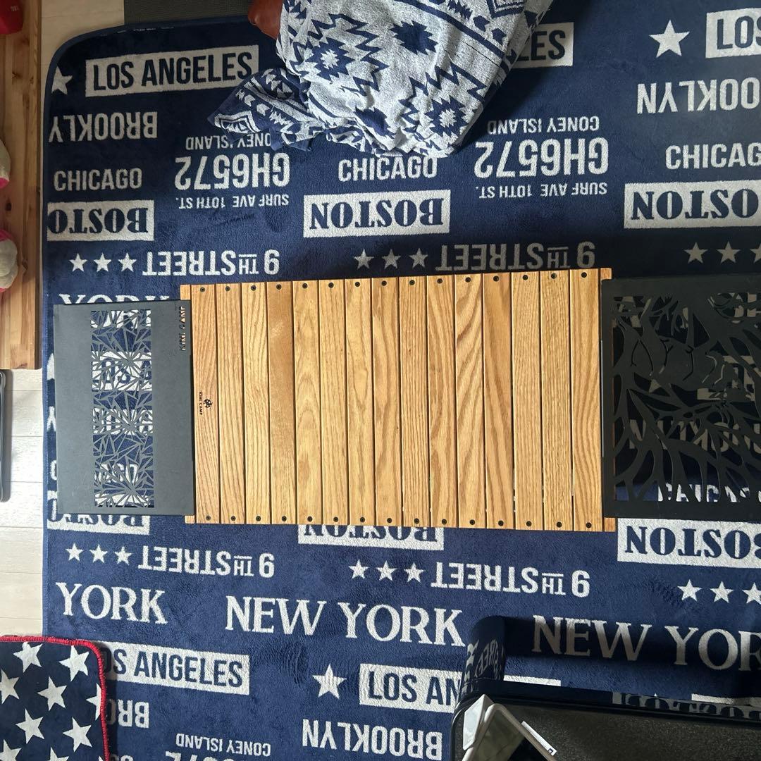 kimiキャンプ折りたたみ木製アウトドアテーブル＋ケース付き