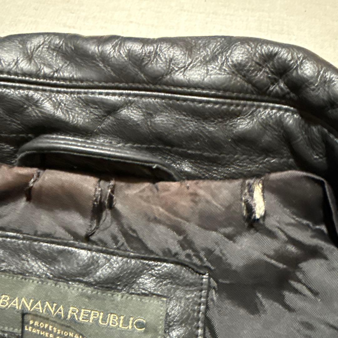 00s バナナリパブリック カウレザー ジャケット 牛革 本革 スウィングトップ