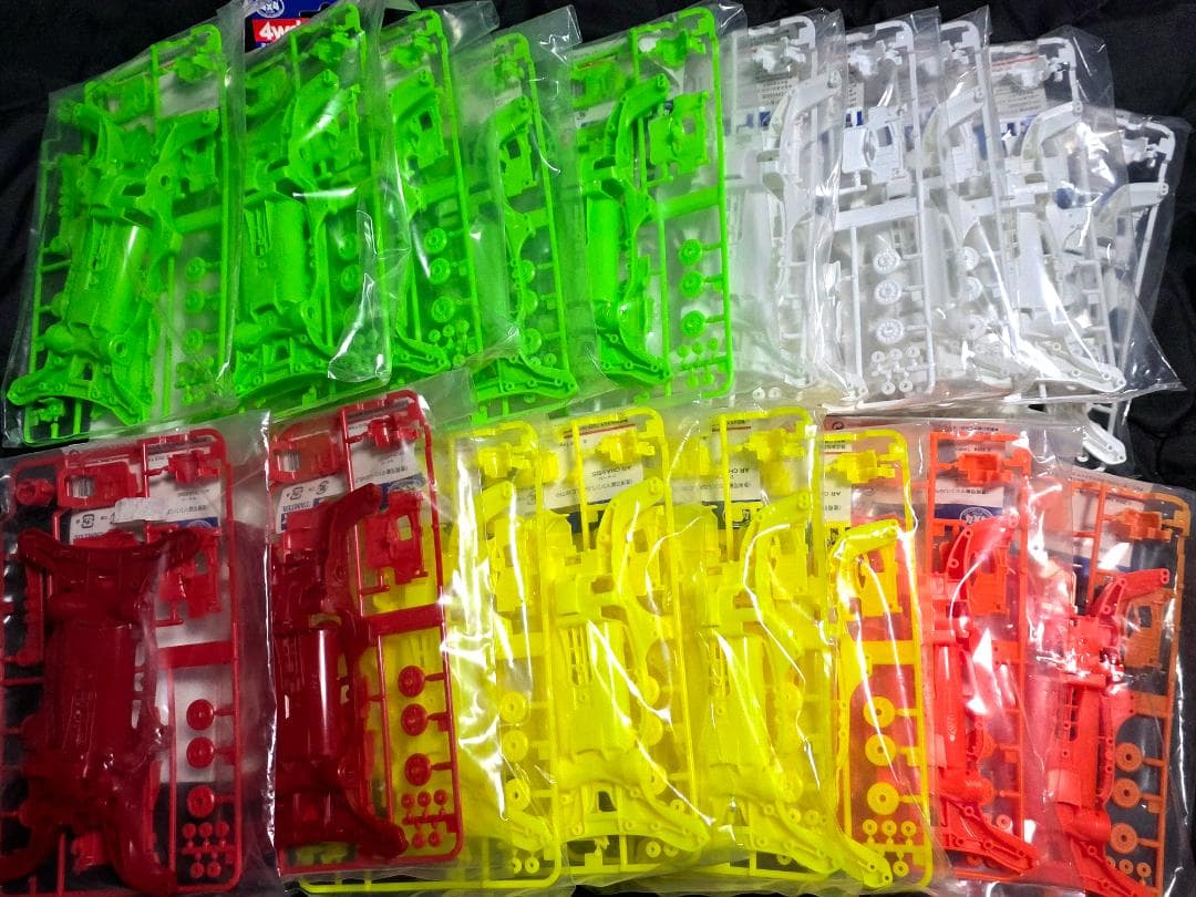 ミニ四駆 AR 蛍光カラーシャーシセット オレンジ 18セット