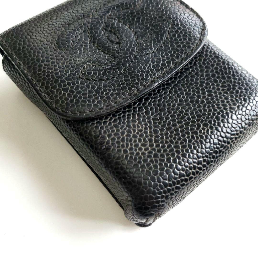 CHANEL シャネル シガレットケース キャビアスキン シリアルシール有