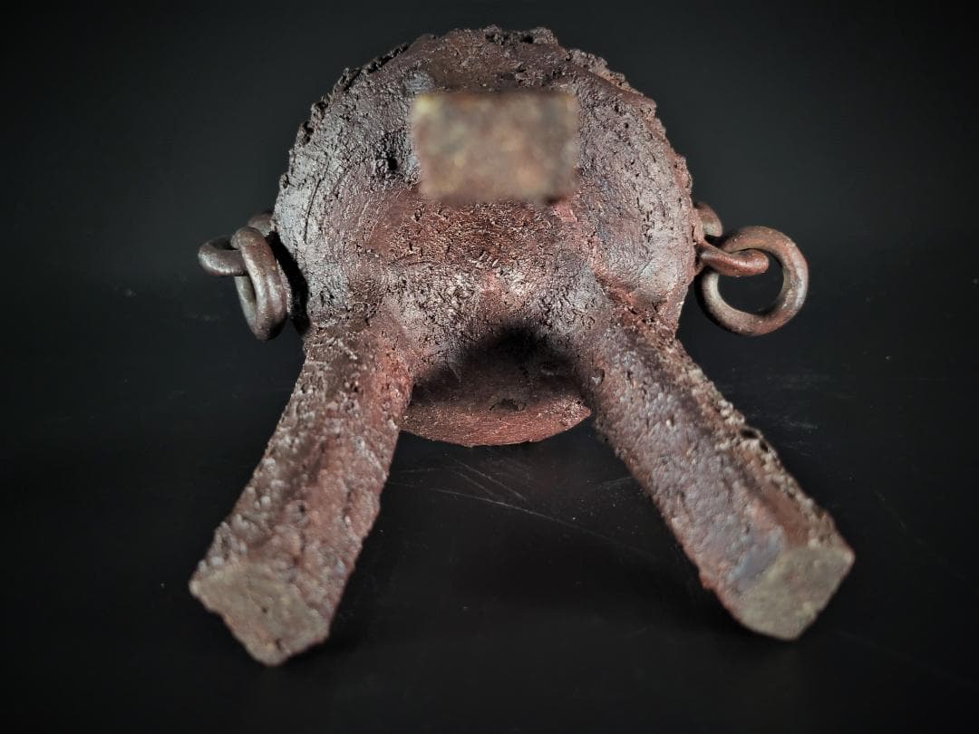 【焼物】備前焼 三足香煙 共箱 茶道具 旧家譲り品　年代物