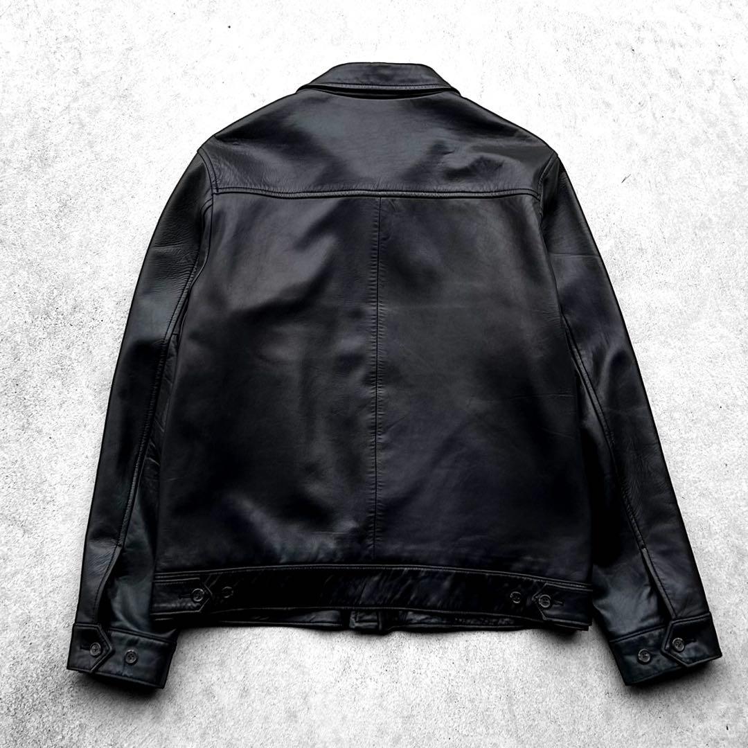 美品 90s Polo Ralph Lauren 刺繍ロゴ レザージャケット