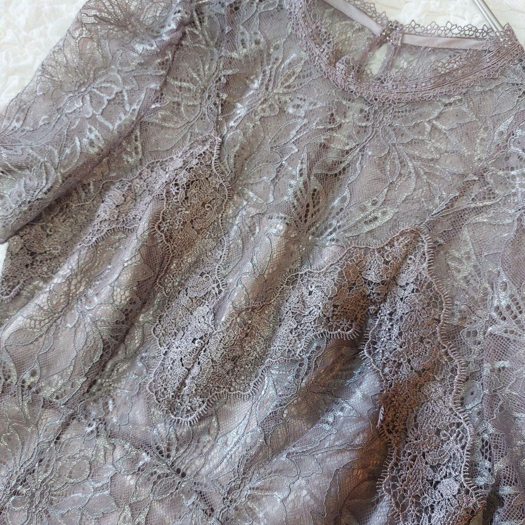 【美品】スナイデル シャイニーレースドレス パーティー オケージョン マキシ丈