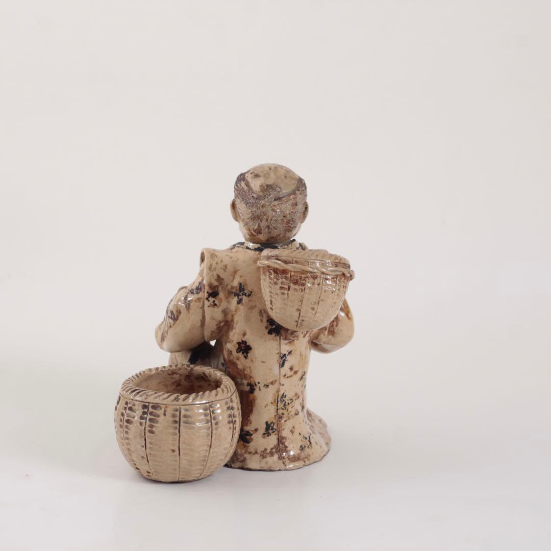 細密工芸 農夫像 古美術 古道具 アンティーク