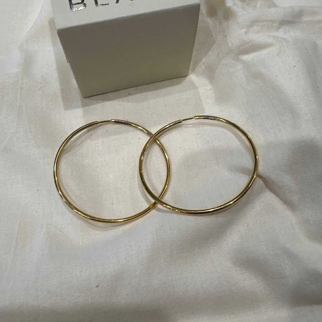 MARIA BLACK ゴールド フープピアス 直径約5cm