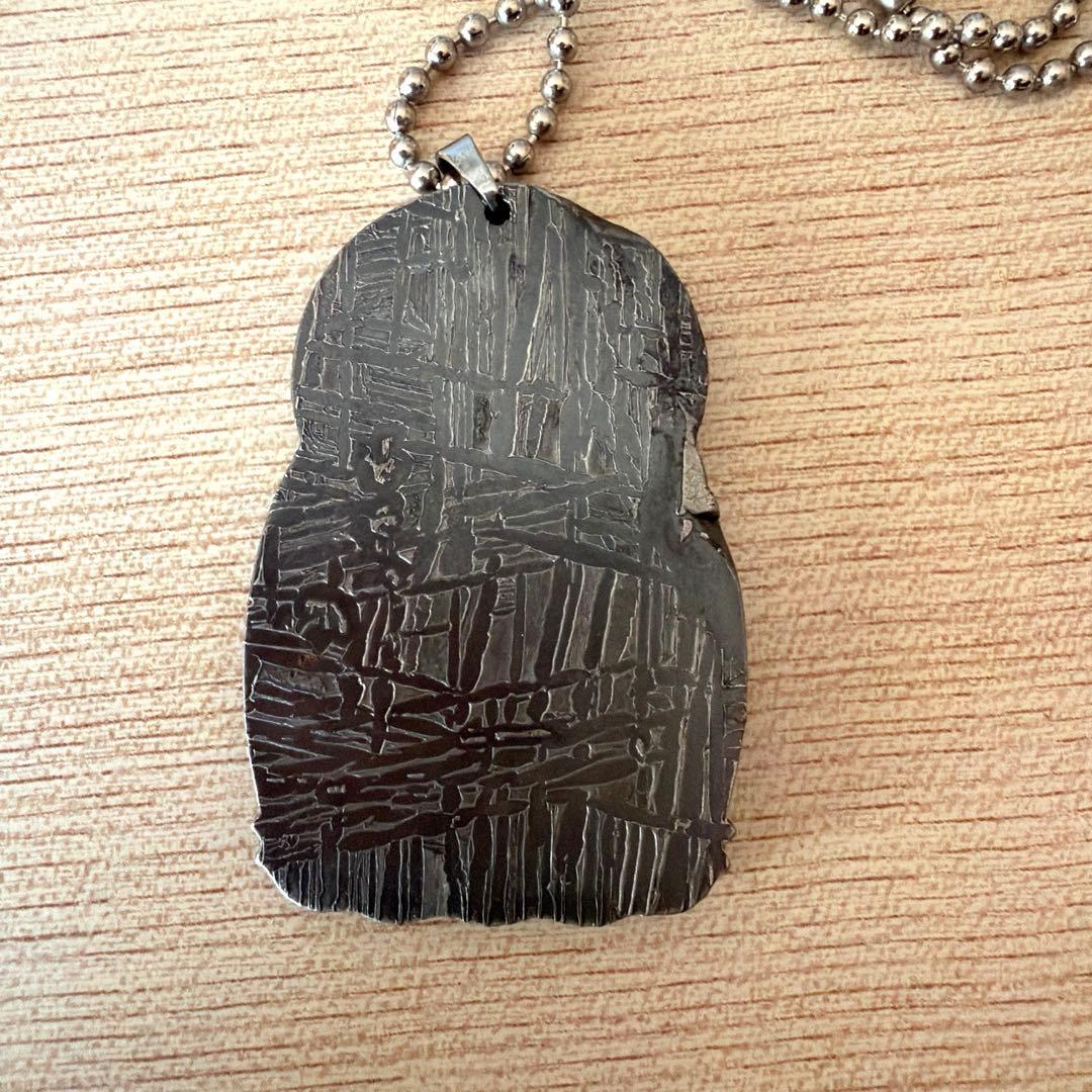 [希少]57gギベオン隕石ペンダント(宝石鑑別書付き)