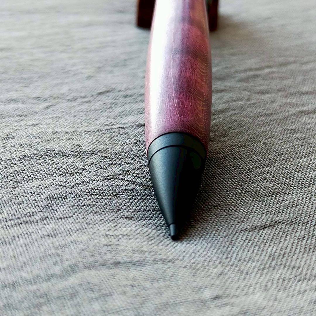 【紫】　スタビライズドウッド　ハンドメイド　木軸シャープペン　0.5mm
