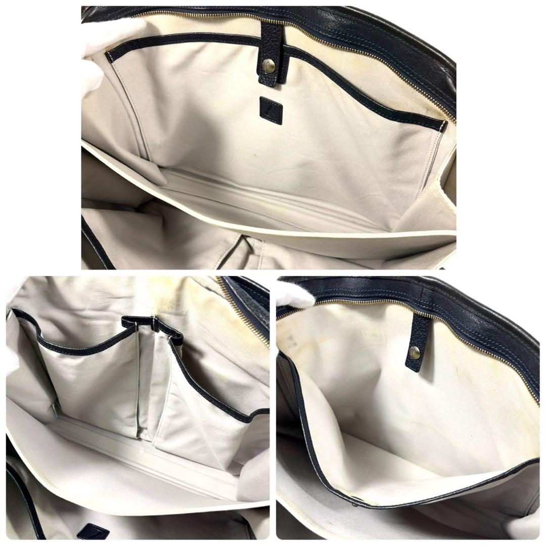 ✨美品✨ツチヤカバン ビジネスバッグ A4可 アルマス バッファロー 濃紺