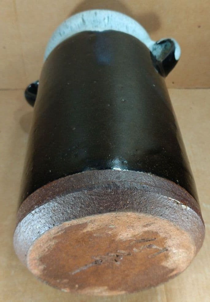 即中斎書付箱 唐津耳付花入 坂井岱平作(朝鮮唐津写耳付花入) 美品