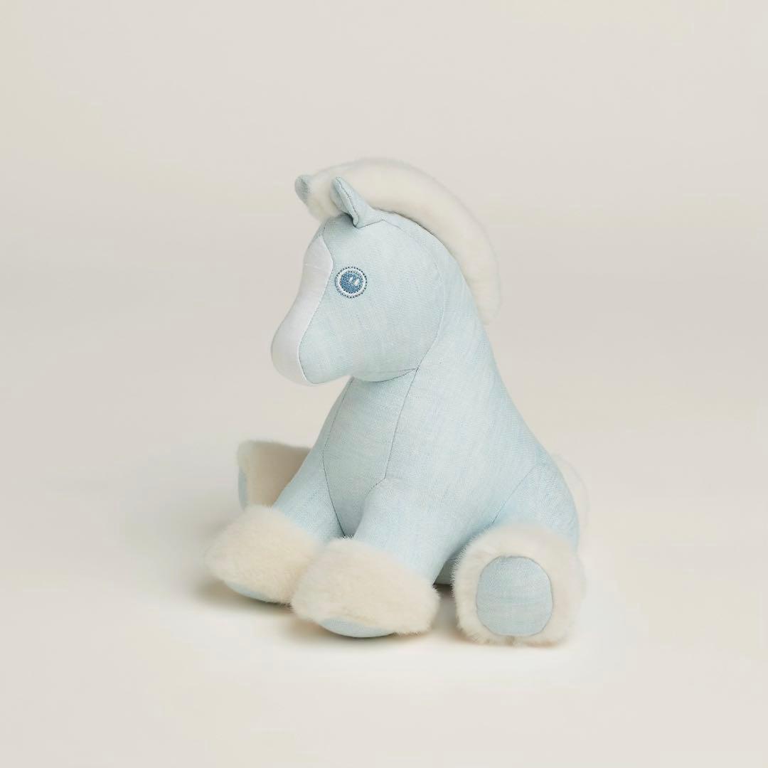 新品未使用 HERMES エルメス　ぬいぐるみ　ベビーエルミー　ブルーグラシエ