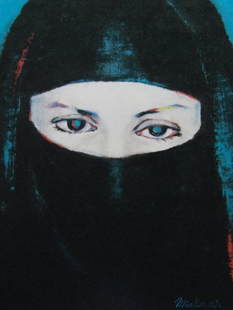 渡辺みえこ、サイーダ・モハメディアの空、希少な画集より、新品高級額・額装付