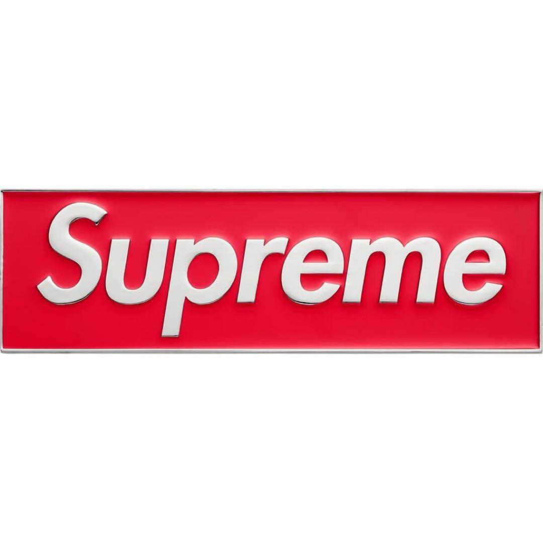 【新品未使用】Supreme Box Logo Car Emblem Red