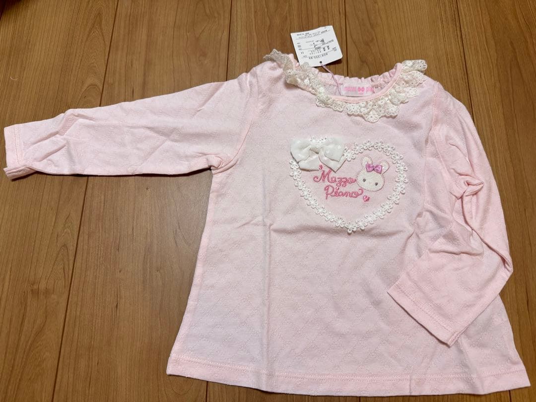 新品　mezzo piano ロンT うさぎ　フリルスカート　キュロット