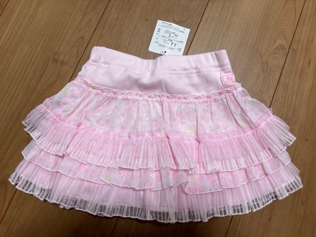 新品　mezzo piano ロンT うさぎ　フリルスカート　キュロット