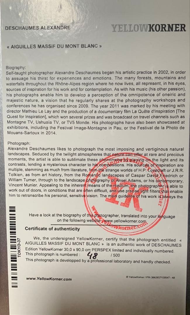 モンブラン山の写真パネル