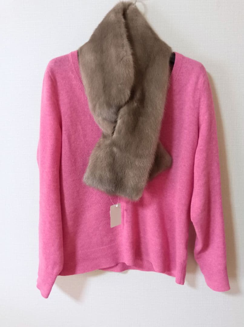 49AV ジュンコシマダ　ミンクマフラー　日本製