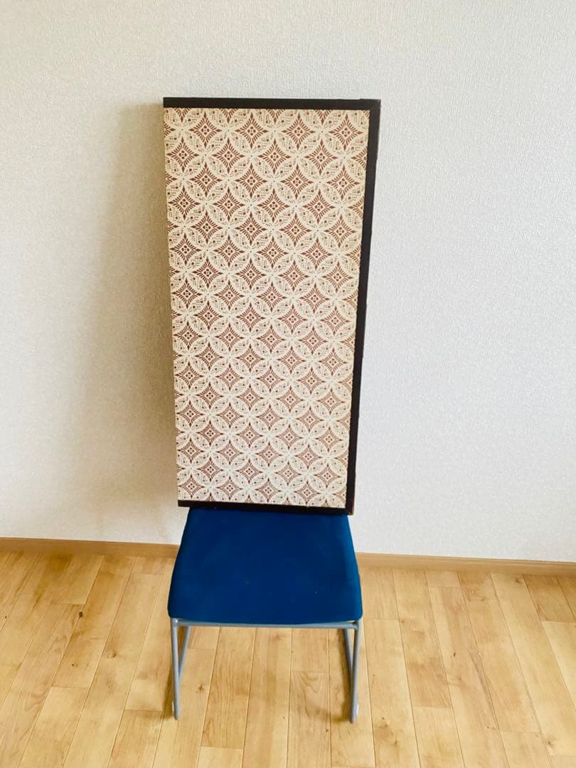 日本画 花と岩の屏風 160cm x 90cm