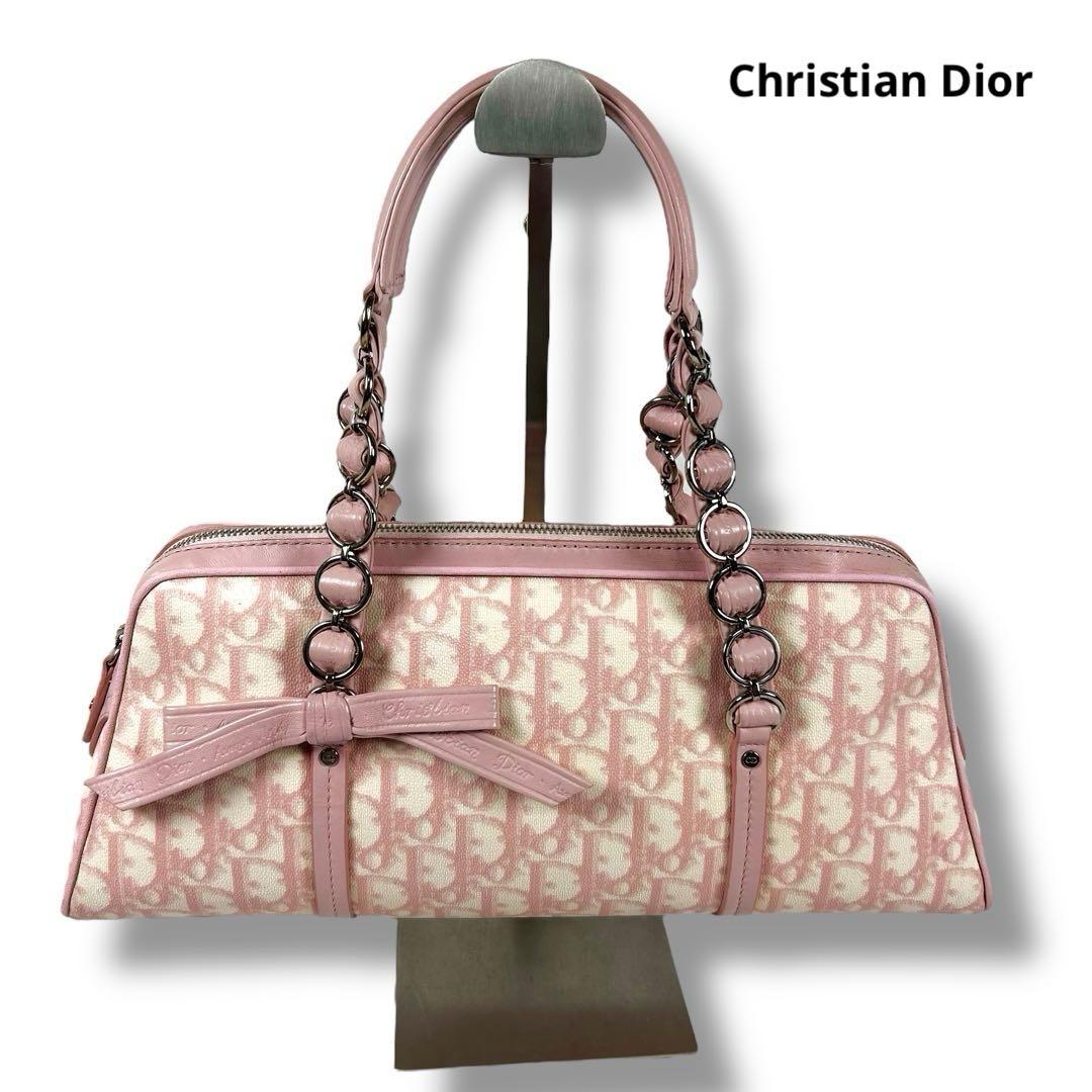 Christian Dior ロマンティック ハンドバッグ トロッター リボン