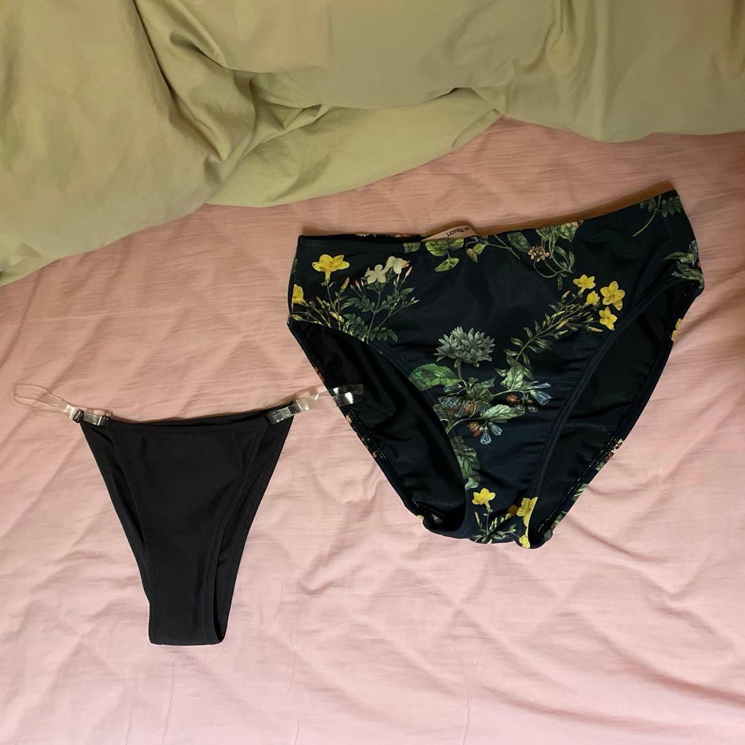 三愛リゾート タンキニ ネイビー 9M 花柄水着 サンアイリゾート