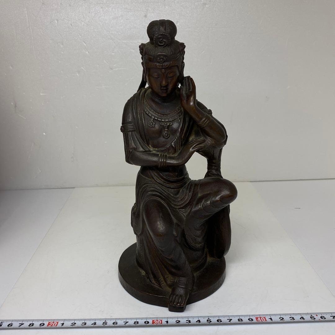 荒居徳亮　ブロンズ仏像　共箱　2427g 高さ28㎝　東さ7-0310☆2F