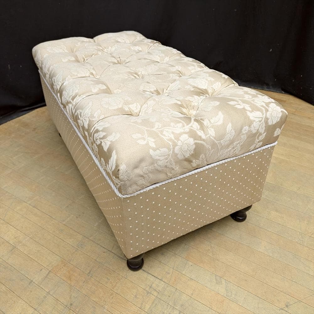 ジェニファーテイラー　ヘアルーム　収納付　ベンチボックス　スツール　二人掛け