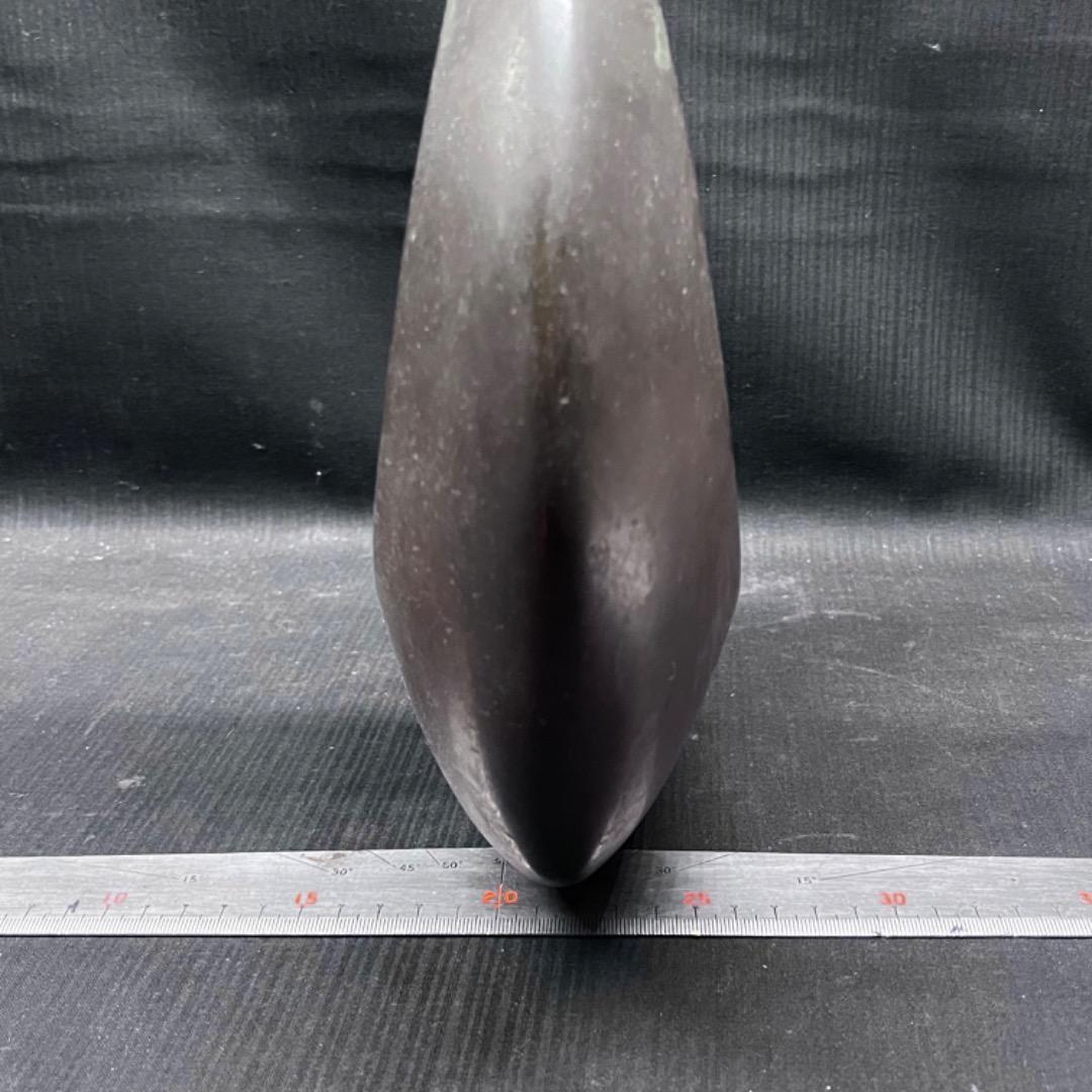 ▽Ec左1017 銘あり 金属製 吊花入 蝙蝠