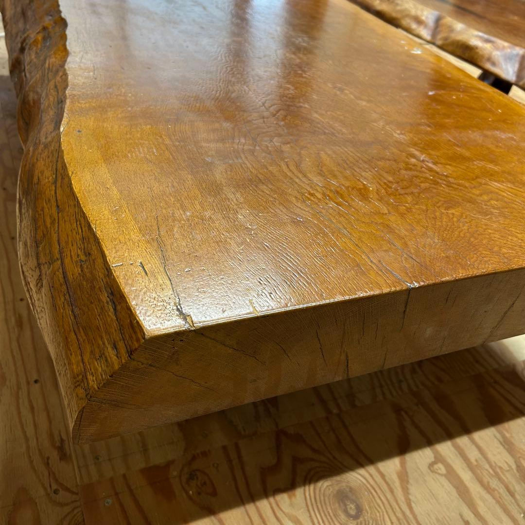 ケヤキ材　欅　耳付き　和テーブル
