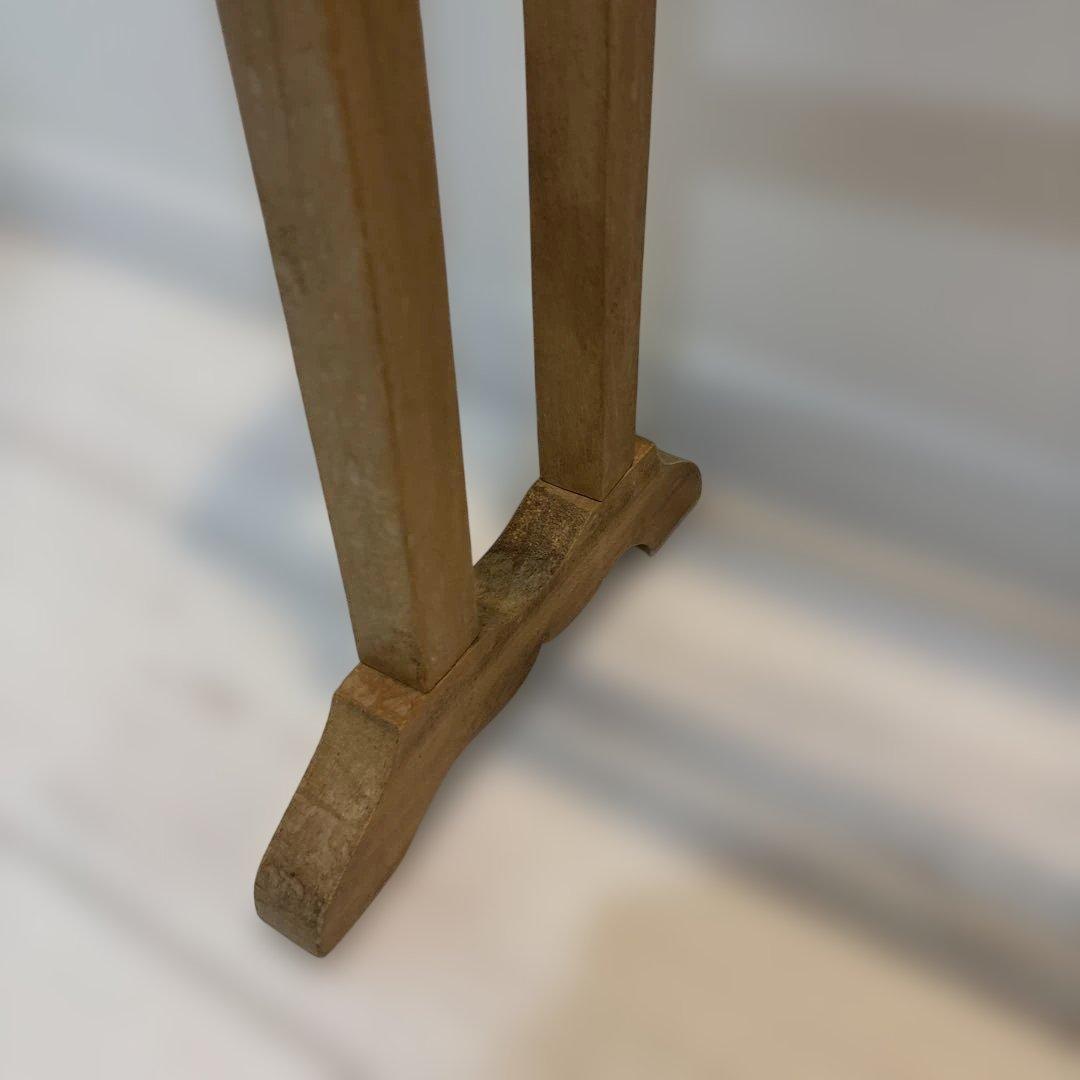 アンティーク 木製タオルバー　キルトラック リネン掛け クロス