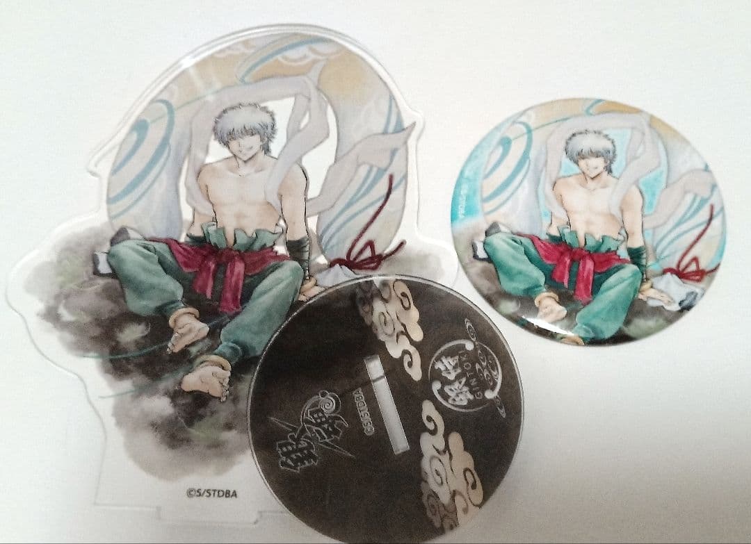 銀魂　坂田銀時　風神　缶バッジ　アクリルスタンド