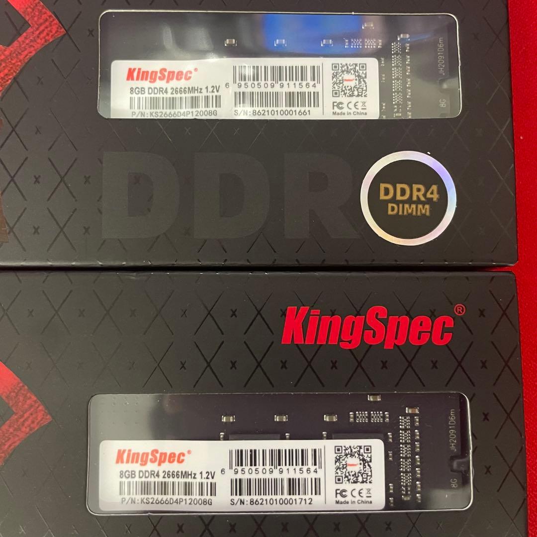 ヨ*ん様 新品 KingSpec DDR4 8GB 2666MHz メモリー 2