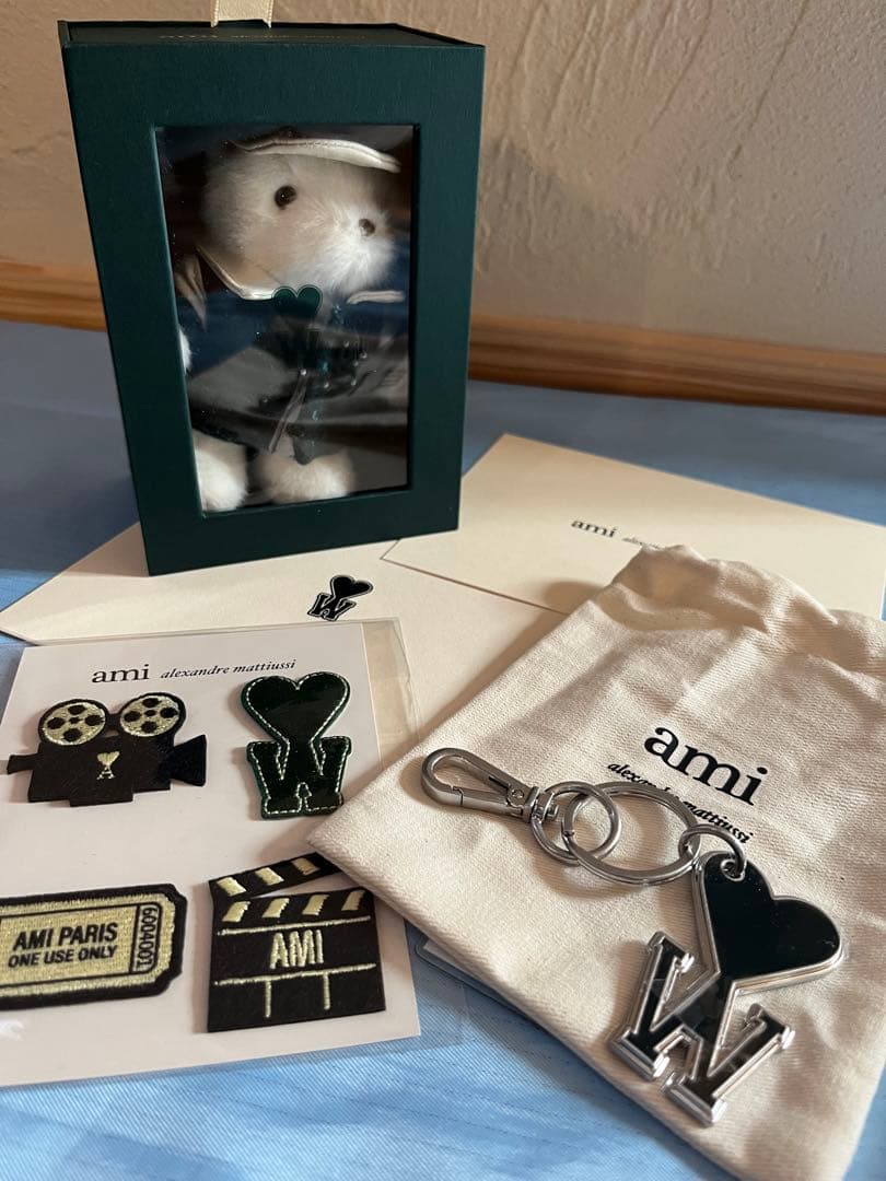 チェウシクx AMI ポップアップ 韓国期間限定 テディベア キーリング セット