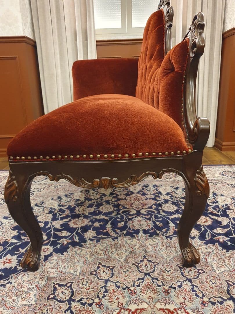 アンティーク ソファー 猫脚 シンフォニーシリーズ 1048-5F41B レトロ