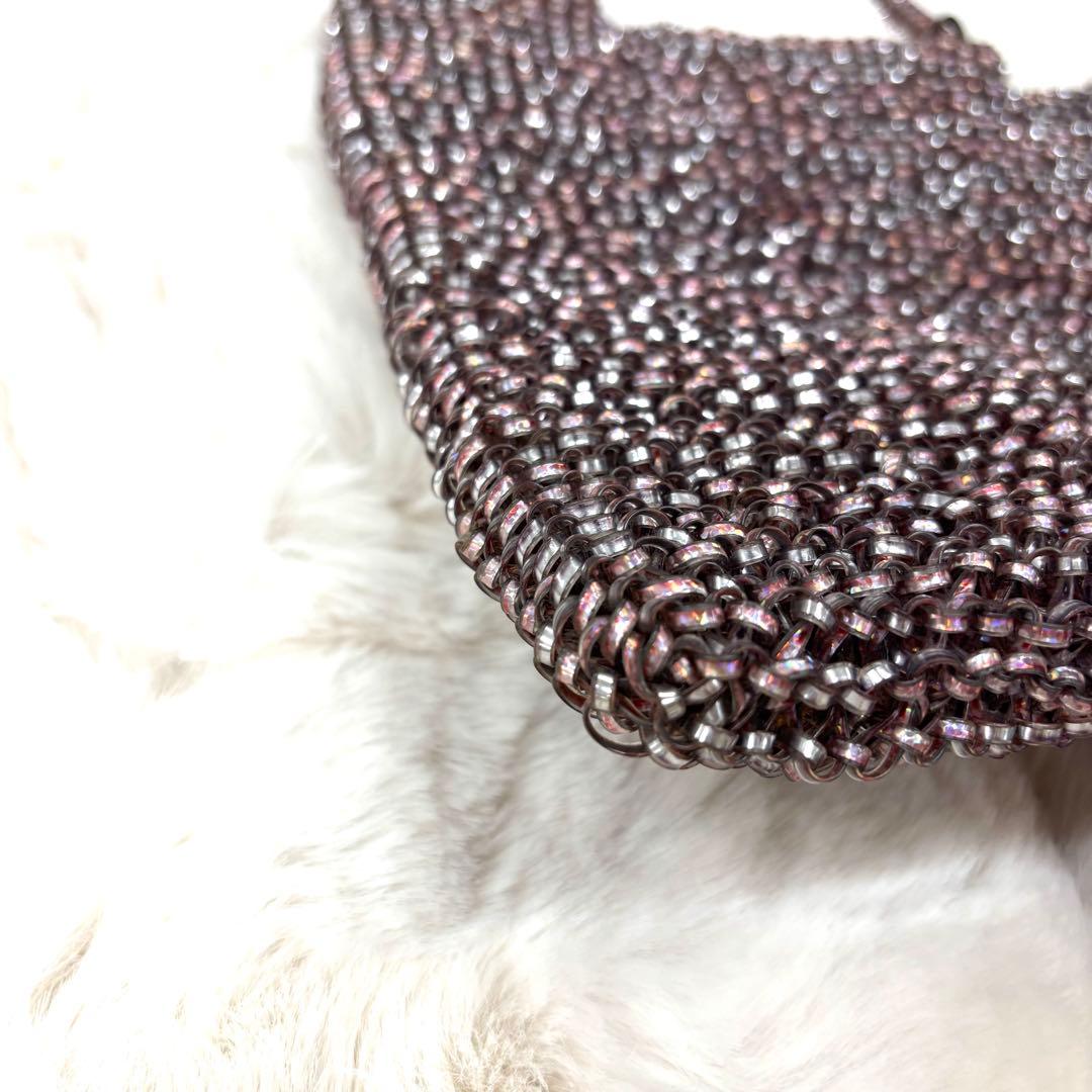 未使用級 アンテプリマ ANTEPRIMA ワイヤーバッグ ピンク スクエア