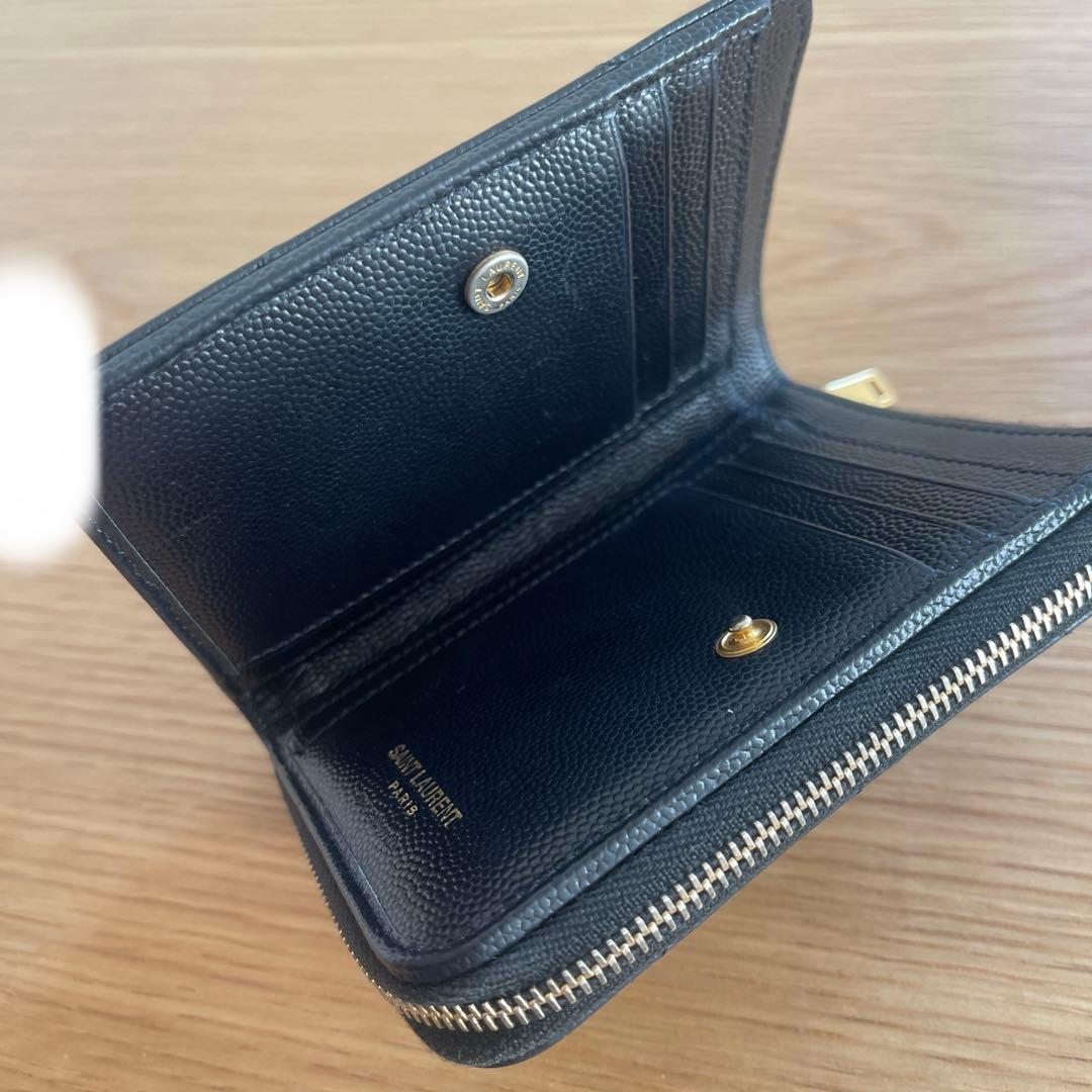 SAINT LAURENT ブラック 二つ折り財布