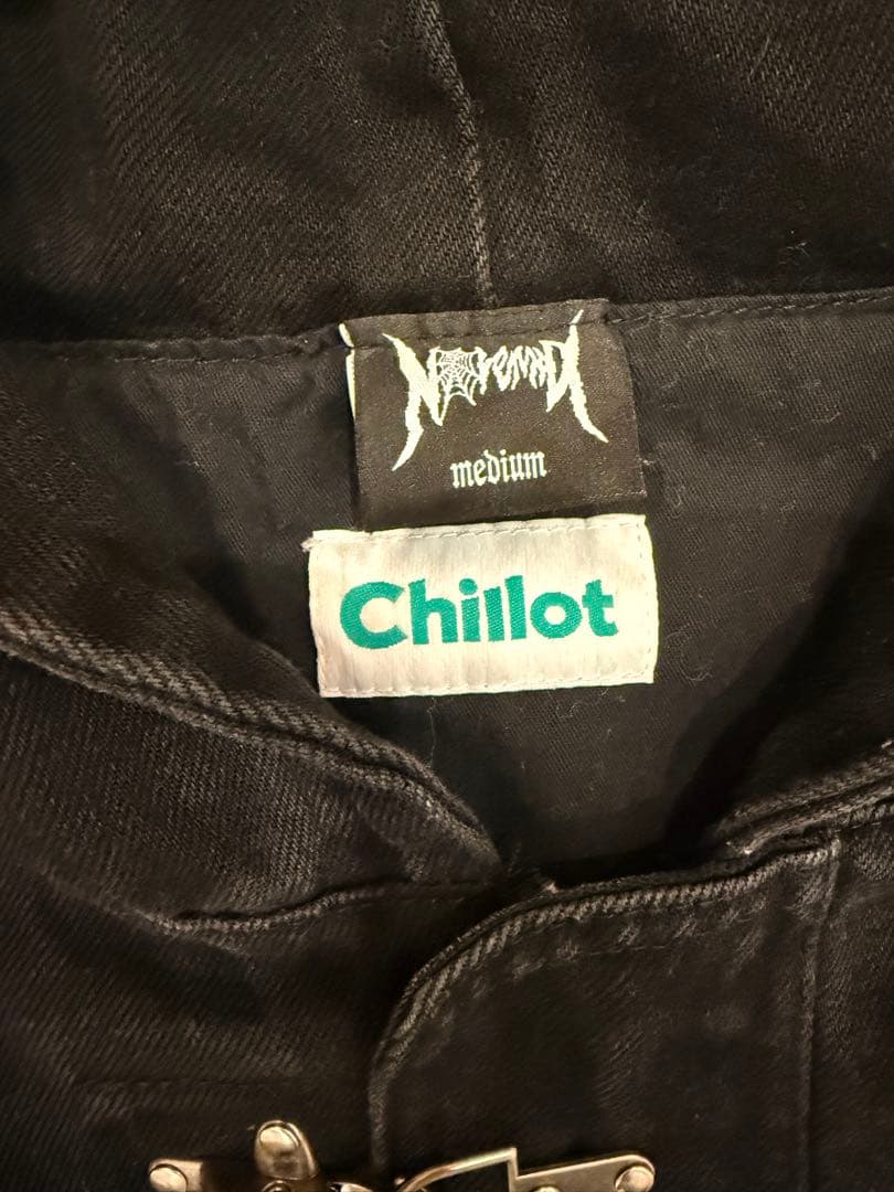 NOREMID スパイダーウェブフード ブラックジャケット M pop up限定