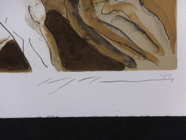 池田満寿夫　直筆サイン『おんな・おとこヨリ　彼は気むずかし屋』1010W