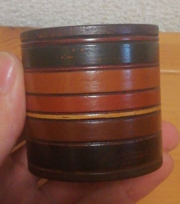 村瀬治兵衛作　独楽　蓋置　共箱　茶道具