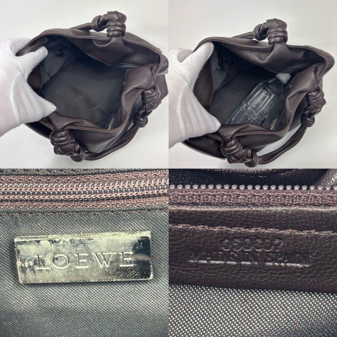 専用LOEWE フラメンコ ハンドバッグ 茶色 レザー アナグラム
