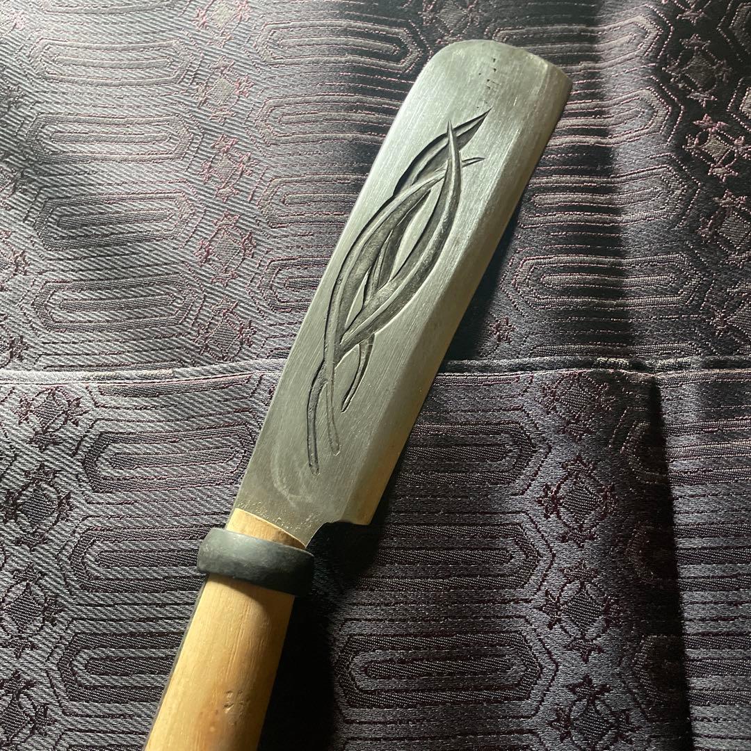 迎春　 彫金　鉈