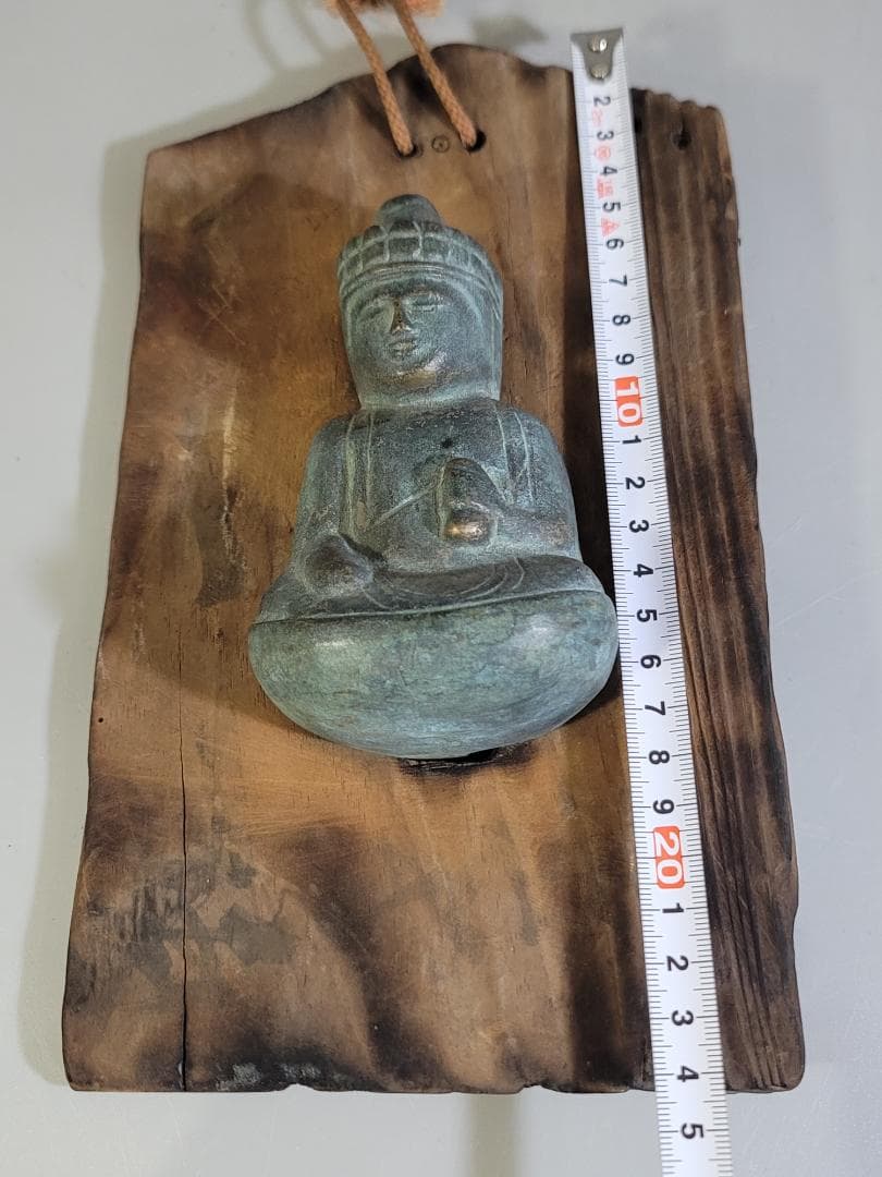 仏教美術 掛仏 銅製 木製台付 DT428