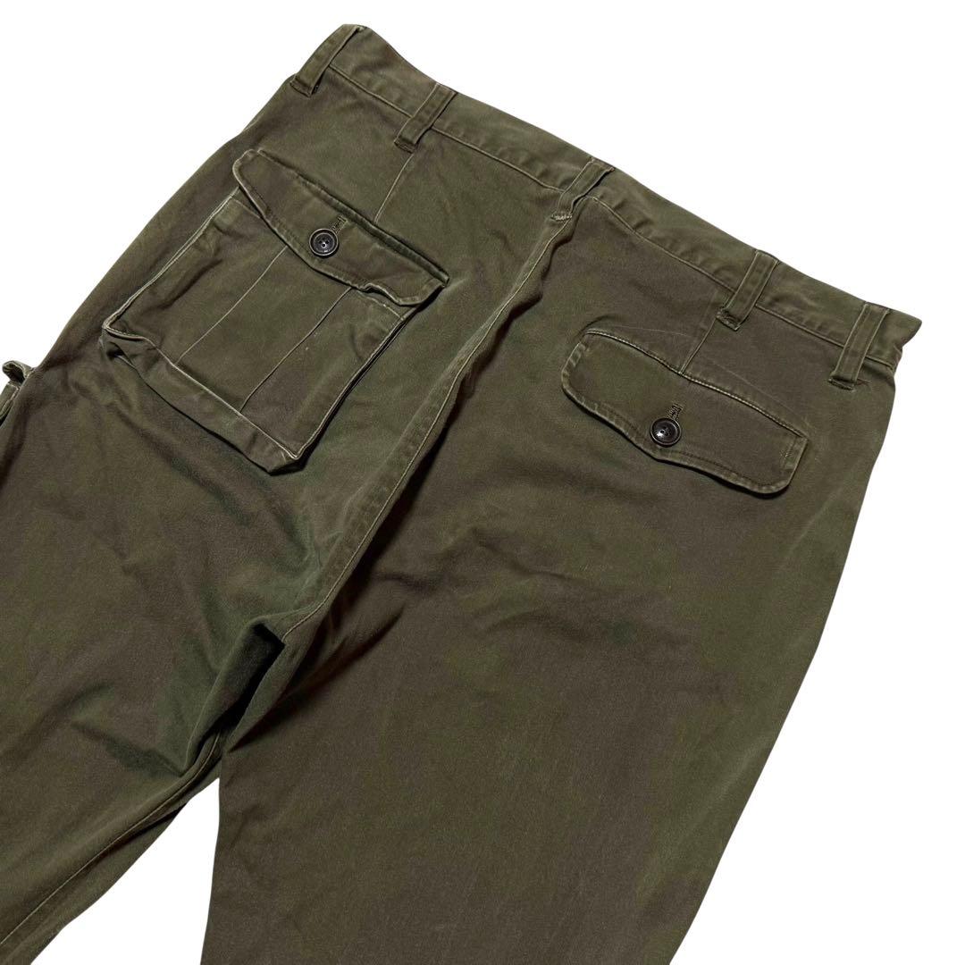 glamb 裾リブ ストレッチ サルエル ミリタリー カーゴ パンツ カーキ 3