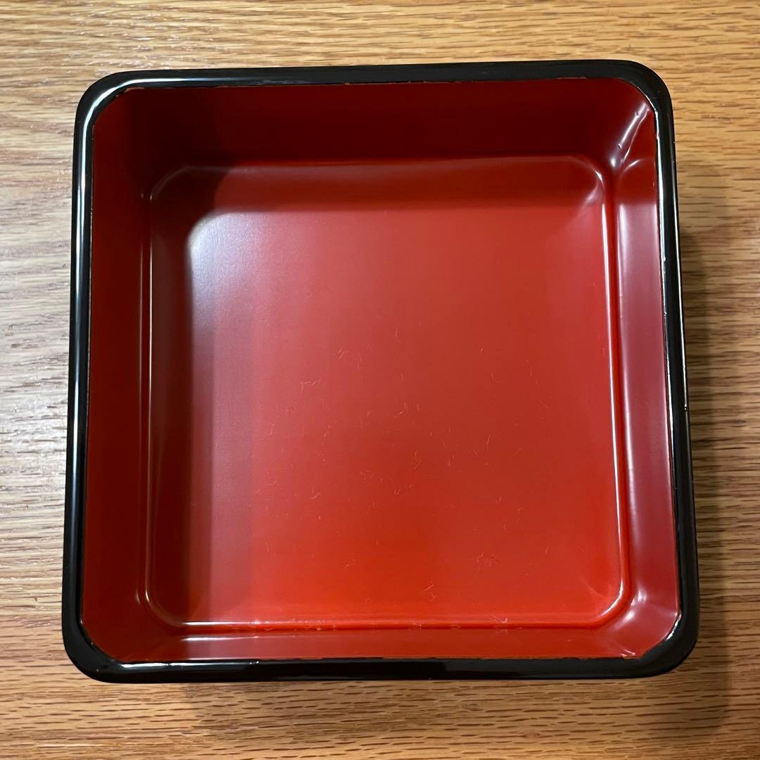 【未使用】祖雅堂 会津白木屋漆器店謹製•2段小重 12×12 •正月•和モダン