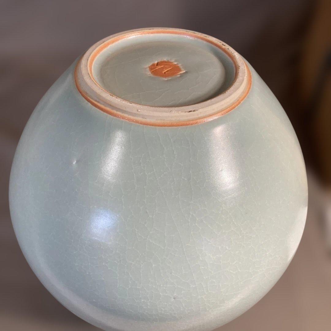 【期間特選価格】青磁の世界　中島ブルー　弓野窯　人間国宝　中島宏作　青磁　壷