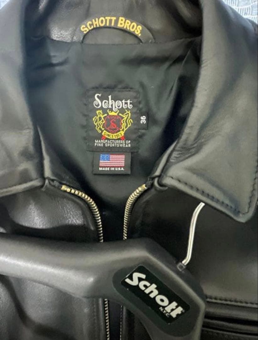 Schott シングルライダース 黒 レザージャケット　36
