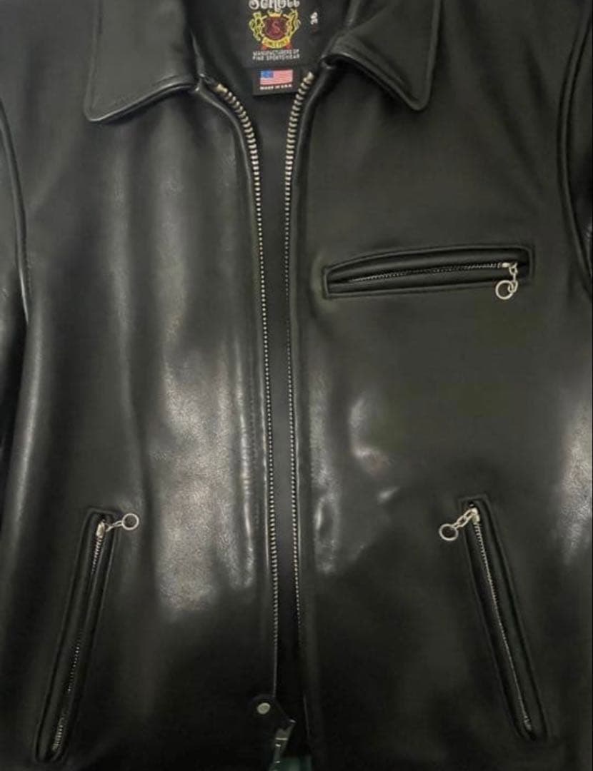 Schott シングルライダース 黒 レザージャケット　36