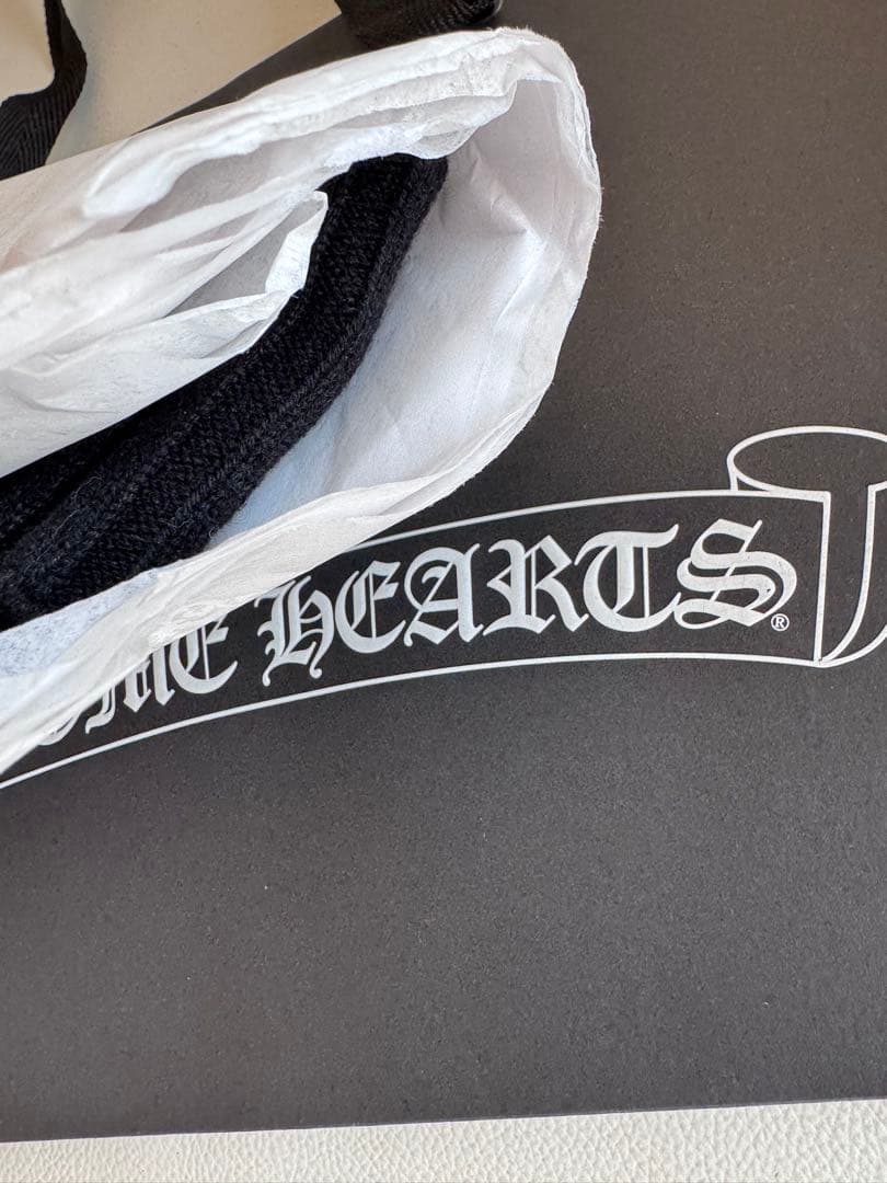 【新品未使用】クロムハーツ☆カシミヤニットビーニー☆CHプラス　黒