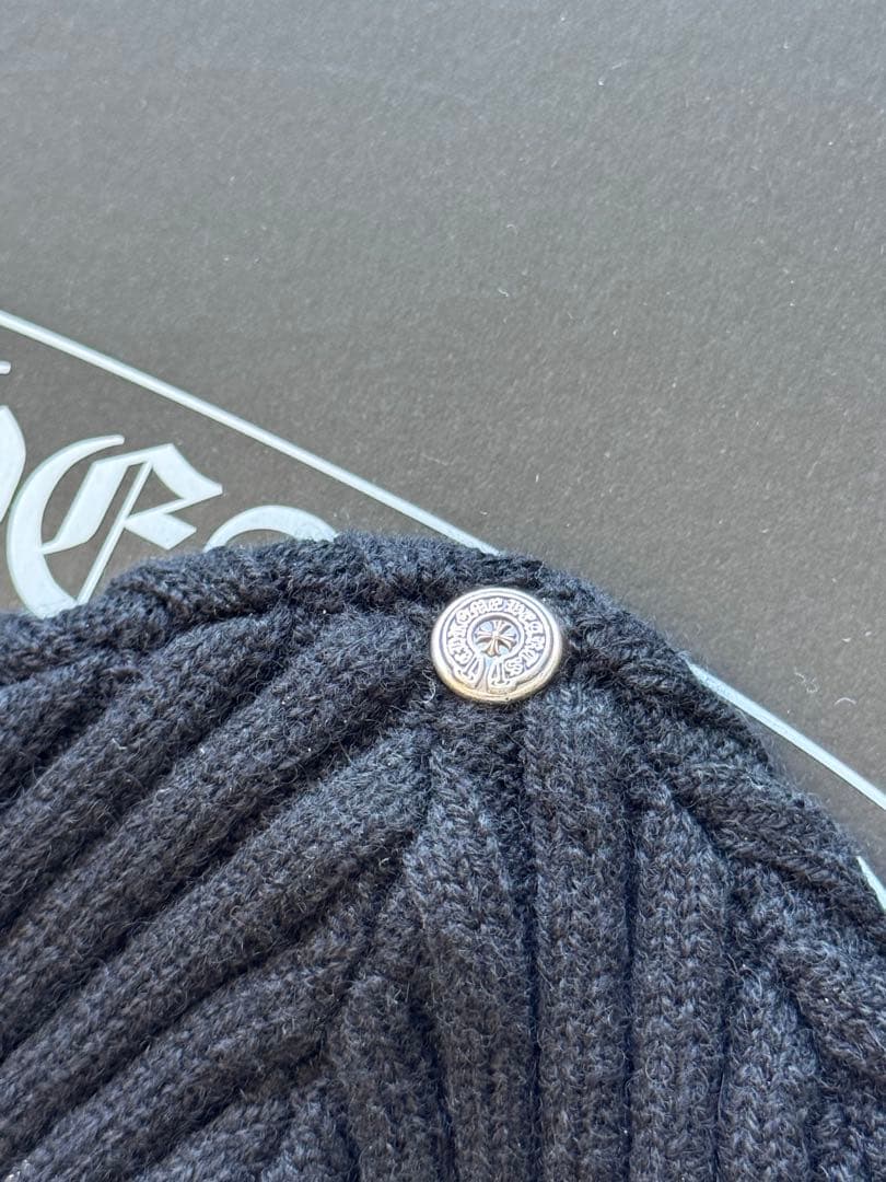 【新品未使用】クロムハーツ☆カシミヤニットビーニー☆CHプラス　黒